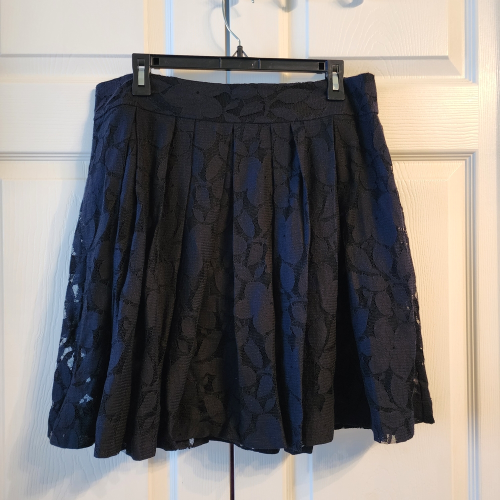LOFT Black Lace Mini Skirt